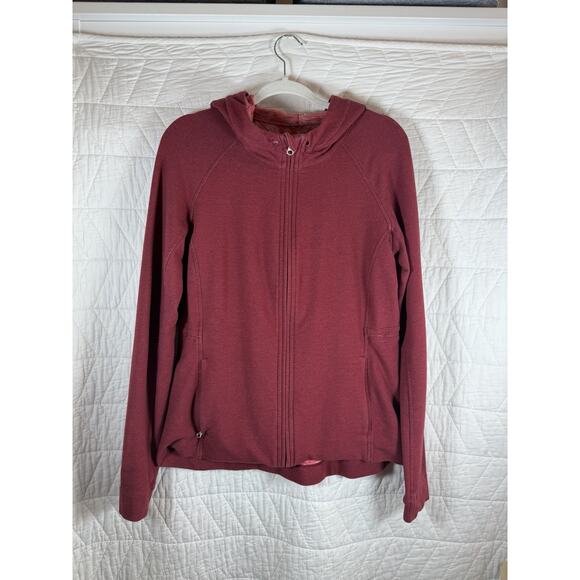 Lululemon Tops - Lululemon Rosewood Red Take Ten Full Zip Hoodie Sweatshirt Jacket Womens Size 6